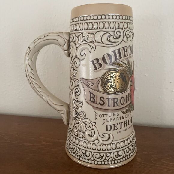 Vtg Stroh Brewing Beer Stein Bohemian Heritage IV Collector's Stein Boho #17018 - Picture 6 of 8